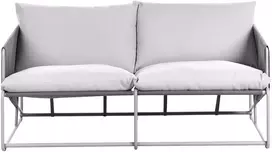 Lauko baldų komplektas Beliani Sodo sofa PONTE, 2 vietų, metalinė, pilka