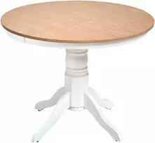 Beliani Valgomojo stalas AKRON Šviesaus uosio spalvos 100 cm