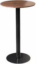 Beliani Baro stalas MORELLA juodas / tamsiai rudas 60 cm 60 cm