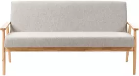 Beliani Trivietė sofa ESRUM šviesiai ruda / pilka
