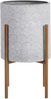 Beliani Gėlių stovas AUBRIETA Metalinis 31 cm šviesiai pilkas