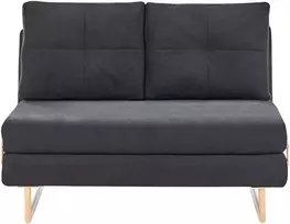 Beliani Dvivietė išskleidžiama sofa JERSLEV Juoda