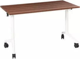 Beliani Sulankstomas rašomasis stalas CAVI, tamsiai rudas, 120 x 60 cm