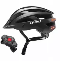 Livall MTB dviračio šalmas su „Bluetooth“ ir „58-62cm“ LED/SOS/interkomu, juodas