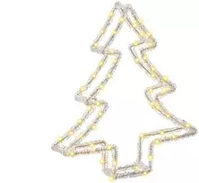 Beliani Sodo LED dekoracija OLBOAN Eglutė 34 cm Balta
