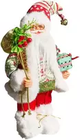 Beliani Kalėdinė dekoracija MOSVATN Kalėdų Senelis 37 cm raudona/žalia