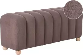 Beliani Tapetuotas suoliukas IDYLLWILD Boucle rudas