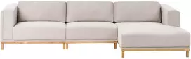Beliani 5 vietų kampinė sofa VENG šviesiai smėlio spalvos, kairinė