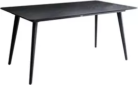 Beliani Sodo stalas RODALLO 160 cm 90 cm Akmuo Juodas marmuras