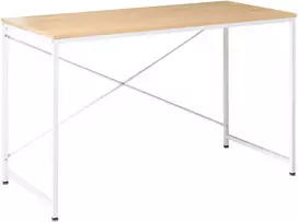 Beliani Rašomasis stalas ANDASTE šviesiai rudas / baltas 120 cm 60 cm