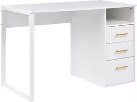 Beliani Rašomasis stalas ZERLAY baltas 120 cm 60 cm