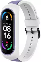 Fusion Accessories Dual Color smartwatch strap for Xiaomi Mi Band 3/4/5/6 | baltas