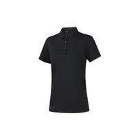 Li Ning vienspalviai polo marškinėliai trumpomis rankovėmis unisex marškinėliai juodi APLT082-8 S