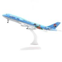 1/300 Scale 20CM Korean Air Boeing 747 Aircraft Model Planel Airplane Diecast Metal Planes B747 Collect Gifts mėlyna