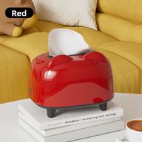 Dopamine Desktop Tissue Box, Cute Tissue Box, High-end Living Room, Home Napkin Box raudona