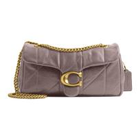Coach Tabby 26 Dygsniuotas Klasikinis Logotipo Metalas Avikailio Oda Crossbody Peties Rankinė Vidutinio Dydžio Moteriškos rankinės Peleno spalvos CCW83-B4AH Basic Set (Bag+Dust Bag) gray