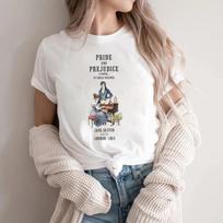 Jane Austen TShirt Pride Prejudice Historical RoUnisexce Comfort Colors Bookish Literary Jane Austen Fan Art Gift Bookclub Shirt S gray