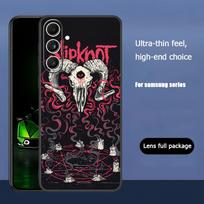 Popular S-Slipknot Band Rock Phone Case For Samsung Galaxy S25 S24 S23 S22 S21 S20 Plus Ultra Note20 Soft Black Samsung S22 Ultra black