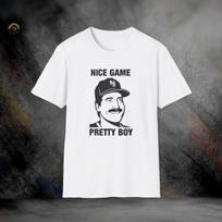 Nice Game Pretty Boy Keith Hernandez Seinfeld T-Shirt | Softstyle Tee L gray