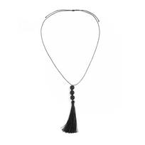 Resin Tassel Choker Long Rope Women Collarbone Chain Elegant Beads Necklace  Bride Style A