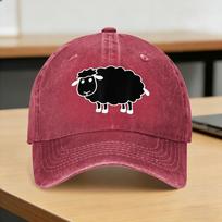 Black Sheep Casual Baseball Cap Spring  Trucker Hat Adjustable Hunting Camping Snapback Cap FeUnisex Unisex Fitted Baseball Caps One Size black