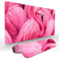 Romantic flamingo pattern large Mouse Pad Gaming mats Non-Slip Desk Mat mouse carpet with Stitched Edge HD printing Office mat 30cmx60cm(11.8x23.6inch) pink