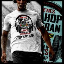Hip Hop T-Shirt Rap Music 90s MC Brooklyn Cypha Dope Beats and Rhymes Tee L white