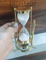 Sand Timer Hourglass Brass Nautical Maritime timer Vintage Sand Clock Gift auksas