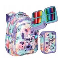 Mokyklinė kuprinė + penalas Coolpack Lilo and Stitch, įvairių spalvų
