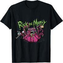 Rick & Morty Alien Creature T-Shirt S juoda