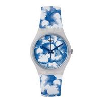 SWATCH Unisex 34mm Blue Watch GE263 GE263 Blue Dial white