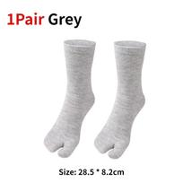 1-5 poros Japoniško stiliaus dviejų pirštų kojinės Unisex Medinės klumpės kojinės Poliesterio Kojinės pirštams atskirti Kimono Šlepetės Sandalai Kojinės su atskirtais pirštais white