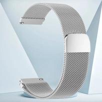 20mm 22mm magnetinis kilpos dirželis Samsung Galaxy Watch 3 4 5 40 44mm juostai Active 1/2 42/46mm Gear S3, Bip GTR, Huawei gt 2 20mm sidabras