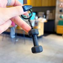 Barbell Keychain Silicone Dumbbell Keychain Gym Gifts For Gym Lovers Fitness Trainer Gift Backpack Car Key Pendant