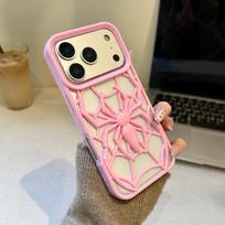 3D Spider Phone Case for iPhone 11 12 13 14 15 16 17 Pro Max Plus Cool Protective Cover Trendy Spider Design Cute Funny iPhone17e raudona