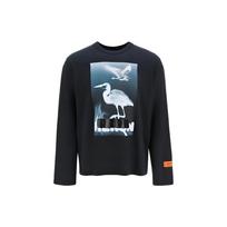 HERON PRESTON Užblokuotas garnys ilgomis rankovėmis marškinėliai 'Juoda Balta' Vyriškiški HMAB026S23JER0011001 M black
