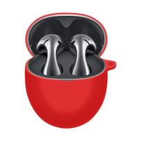Silikoninis apsauginis dėklas belaidėms ausinėms Huawei FreeBuds 6 FreeBuds 6 Earphone Case balta