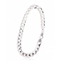 Sidabrinė grandinėlė Curb 6.9 mm , briaunų apdirbimas deimantu
