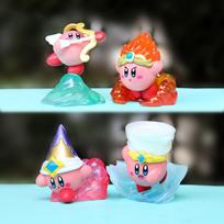 4pcs/set Kirby Cupid Cake Car Desk Decoration Figure Toys no box gray