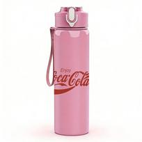 1PC Classic Coca-Cola Retro Red Logo Print 750ml Portable Sports Water Bottle Leakproof Gym Outdoor Travel Drink Cup Pack of 1 rožinė