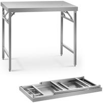 Stainless steel folding catering table 100 x 60 cm