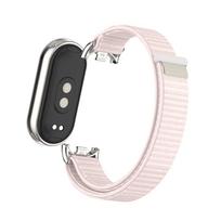 Xiaomi Band 10 Velcro Nylon Loop Strap with Metal Connector (Style 8/9/10) Compatible with Xiaomi Band 8/9 Nylon Small Tail black