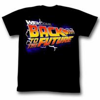 Back to the Future Welcome Back Adult T-Shirt L blue