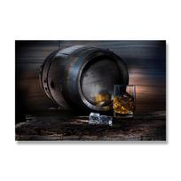 Senovinis viskio statinės drobės tapyba Sienos meno paveikslai Ledo kubeliai Vyno plakatas ir spaudiniai Svetainės dekoravimui Cuadros 70X120cm No Framed black