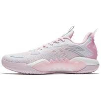 Anta Shock Wave 5 Team V2 Cushioning, Wear Resistant Low top Basketball Shoes Men's White Pink 912431106S-5 44.5