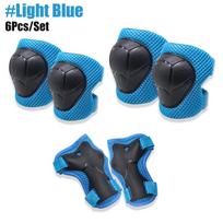Kids Knee Pads And Elbow Pads Toddler Protective Gear Set Perfect For Girls Boys With Wrist Guards 3In1 Suitable For Skating Cycling Bike Scooter šviesiai mėlyna spalva