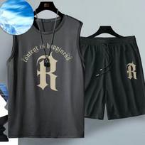Men's Pants Summer Basketball Shorts Gym Short Sleeve T Shirt Shorts Set Men Casual Men Joggers M