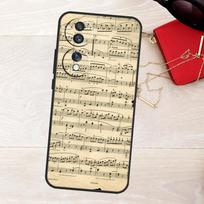 Music Score Musical Notes Case For Honor 400 Pro 200 50 70 90 X9a X9b X9c X9d X8a X8b X8c Magic 7 Lite 5 6 8 Pro Cover Honor 70 beige