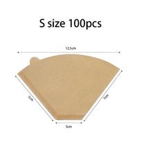 Cone Coffee Filter Paper, 100 Pcs Disposable Unbleached Natural Coffee Filters For Drip and Pour Over Coffee Maker