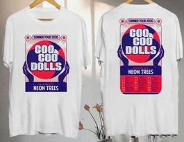 Goo Goo Dolls 2 Sides summer tour 2026 White S to 5XL Concert Shirt SN900 XXL blue